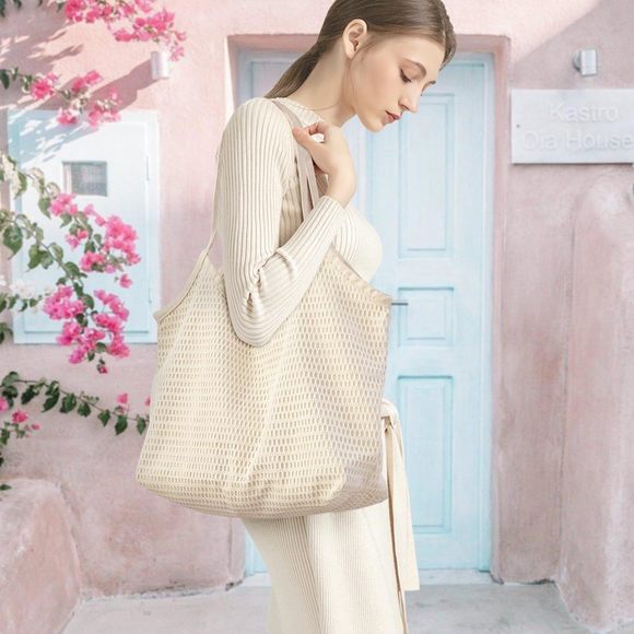 Canvas Tote Bag, Canvas Everything Tote Bag Beach Bags Exquisite O_O - Picture 5 of 6